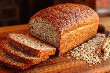 Wholesome Ezekiel Bread Loaf: Organic and Healthy Sliced Wheat Delight for Your Kitchen and Eatery
