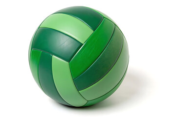 A vibrant green and light green rugby ball isolated on a clean white background perfect for sports illustrations