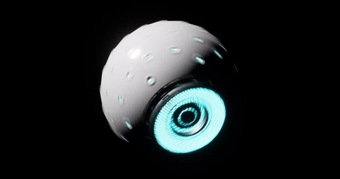 drone spin on black background