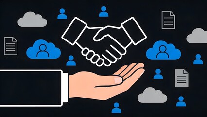 Handshake symbolizing partnership and collaboration