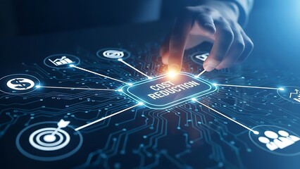 Digital cost reduction strategy implemented by touching screen interface