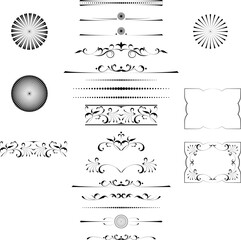 vector frames black on a white background