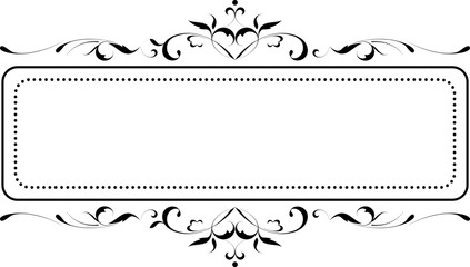 vector frames black on a white background