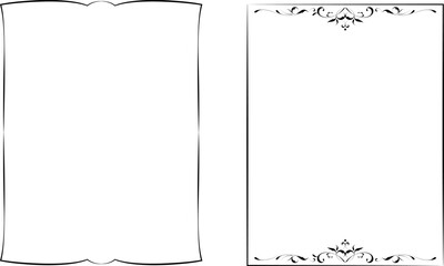 vector frames black on a white background