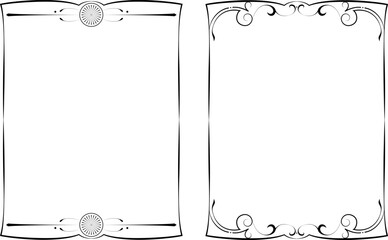 vector frames black on a white background