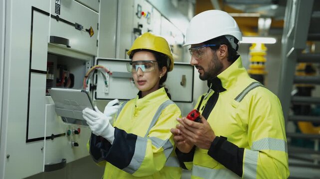 An engineer focusing on safety and function while meticulously inspecting the pipeline tubes of the industrial cooling structure.