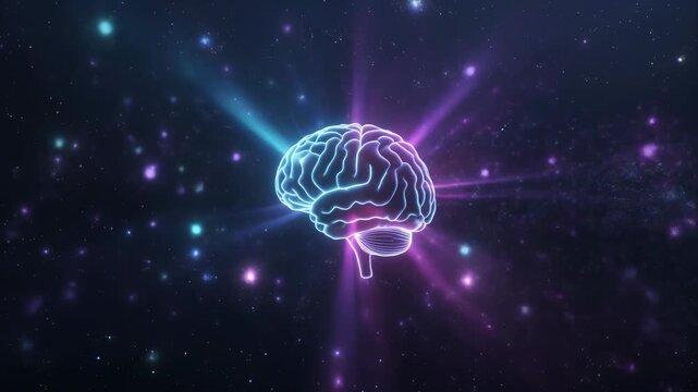 Futuristic Human Brain Visualization in Deep Space