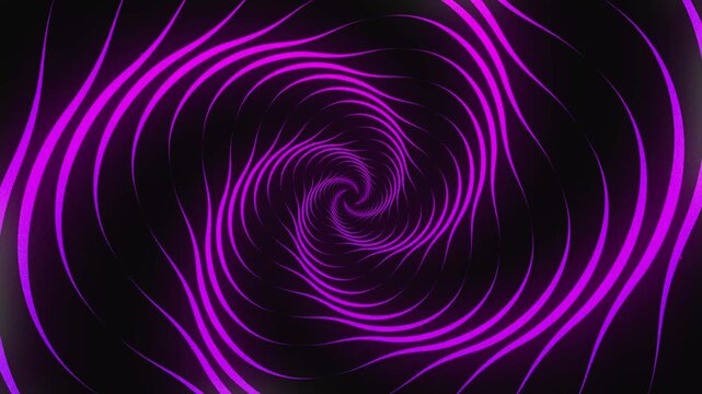 Radio wave effect. Looped animation. Hypnotic effect gradient line flower.
