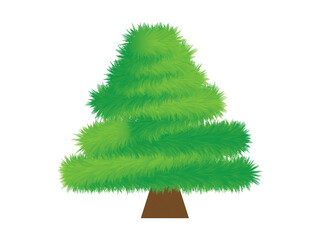 Christmas pine needles isolated on white background