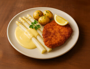 Spargel mit Schnitzel