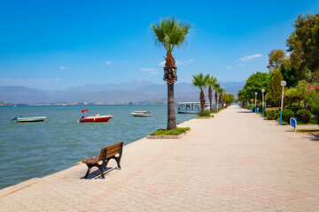 Seafront promenade at the Fethiye city, Turkey