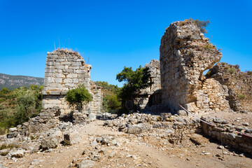 Kaunos ancient city near Dalyan town in Turkey