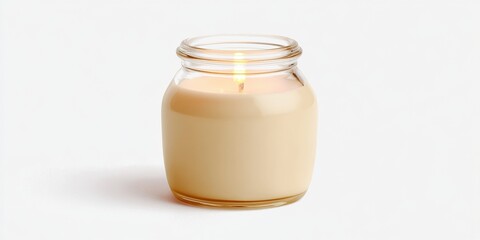 Soft-lit ivory candle perfect for spa, home decor, and premium commercial use.