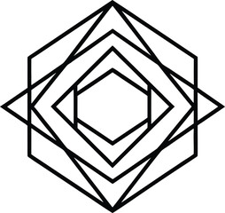 Layered geometric abstraction with clean structural lines