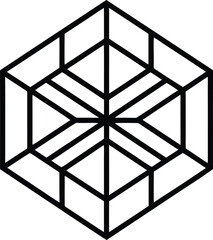 Minimalist vector pattern using hard edged blocks