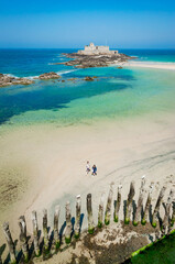 Beautiful Fort National near old town Saint-Malo, Bretagne, France