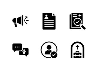 Recruitment Job Posting Resume Screening Interview Candidate Selection Onboarding Icon Set