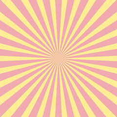 Abstract vector background with yellow and pink sun rays.