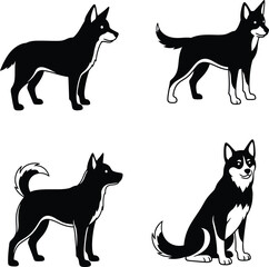 Monochromatic vector line art of a sly fox sitting with its head turned back, a simple yet detailed wild animal logo or tattoo design.