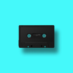 Colorful retro cassette tapes arranged over vibrant backgrounds, creating a nostalgic 80s and 90s aesthetic with bold, playful design. Imagen hecha con 3D