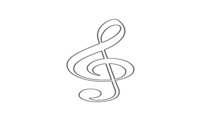 treble clef on white