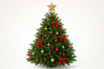 Fototapeta premium christmas tree on white background