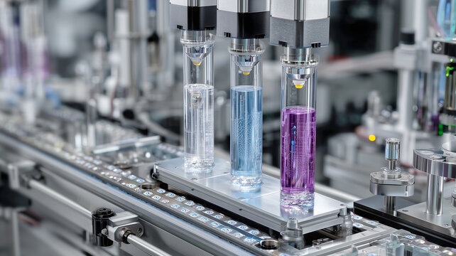 Ultra-precise chemical mixing robot that prepares micro-scale compounds with transparent tubes