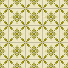 Delft Circular Medallion Tile Design