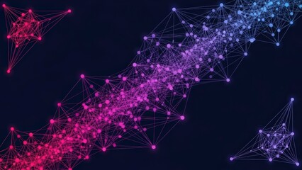 Abstract Network Connections - Digital Technology and Data Flow.