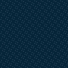 Small flowers pattern doodle shapes motif continuous classic blue background. Modern floral fabric design textile swatch ladies dress, men's shirt all over print block.