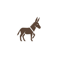 Minimalist donkey silhouette logo design featuring clean lines and modern style for versatile branding use