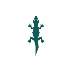Minimalist geometric lizard silhouette logo design with modern clean lines for branding and creative identity