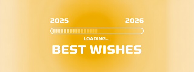 Loading new year 2025 best wishes with progress bar and warm background