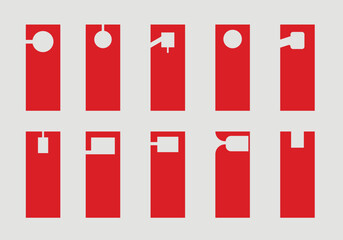 Real State Door Hanger Tag Vector Blank Template Design