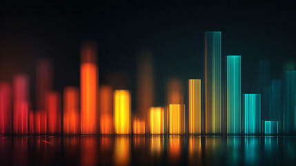 Abstract data bars and lines business background