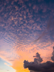 Scenic Sunset Sky with Clouds
