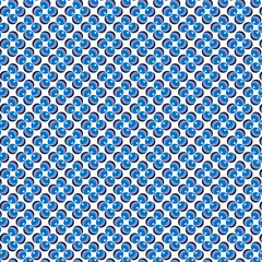 Abstract rounded geometric repeated pattern. Flat, retro design. Vector seamless pattern for textile, wallpaper, wrapping paper, prints, fabric, web background 