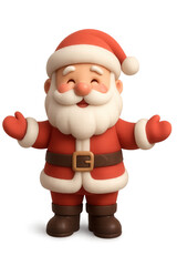 Obraz premium 3d visualization of Santa character in cartoon style isolated