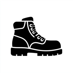 Work Boots or Safety Boots Silhouette Icon