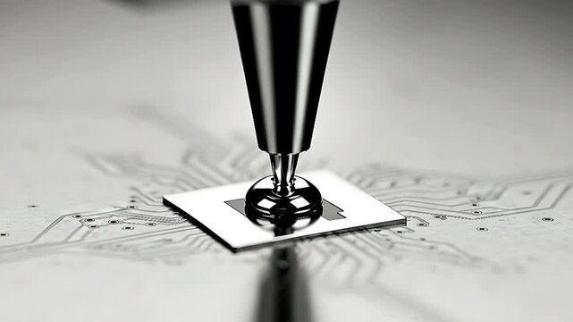 Applying Thermal Paste to a Computer Processor for Cooling.