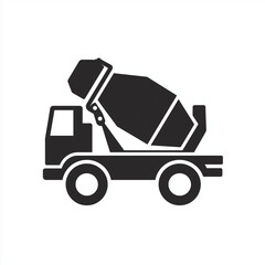 Cement Mixer Truck Construction Vehicle Icon