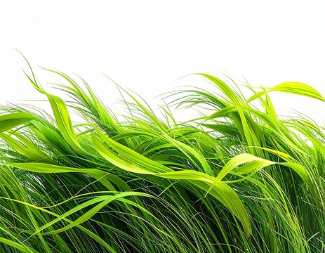 Japanese Forest Grass Cascading Isolated