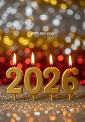 2026 New Year concept featuring festive elements and a bold celebration theme.
