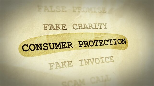 Consumer Protection Text Highlight Animation &ndash; Documentary Style Effect