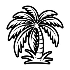  Glyph Style Palm Tree Icons 
