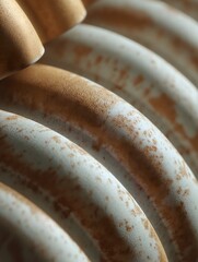 Ceramic Ring: A detailed macro shot of a ceramic ring showcases the intricate patterns and textures, revealing the artistry and craftsmanship.