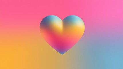 digital art design of gradient heart on a gradient background 