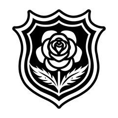 Rose Flower Glyph Style Logos