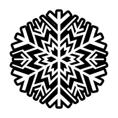 Glyph Style Snowflake Symbols