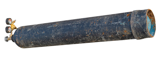 Welding cylinder with gas